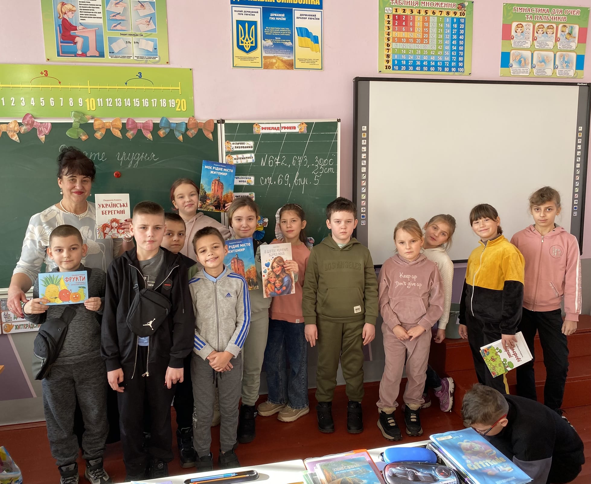 Людмила Коваль на зустрічах в ліцеї 20 міста Житомир