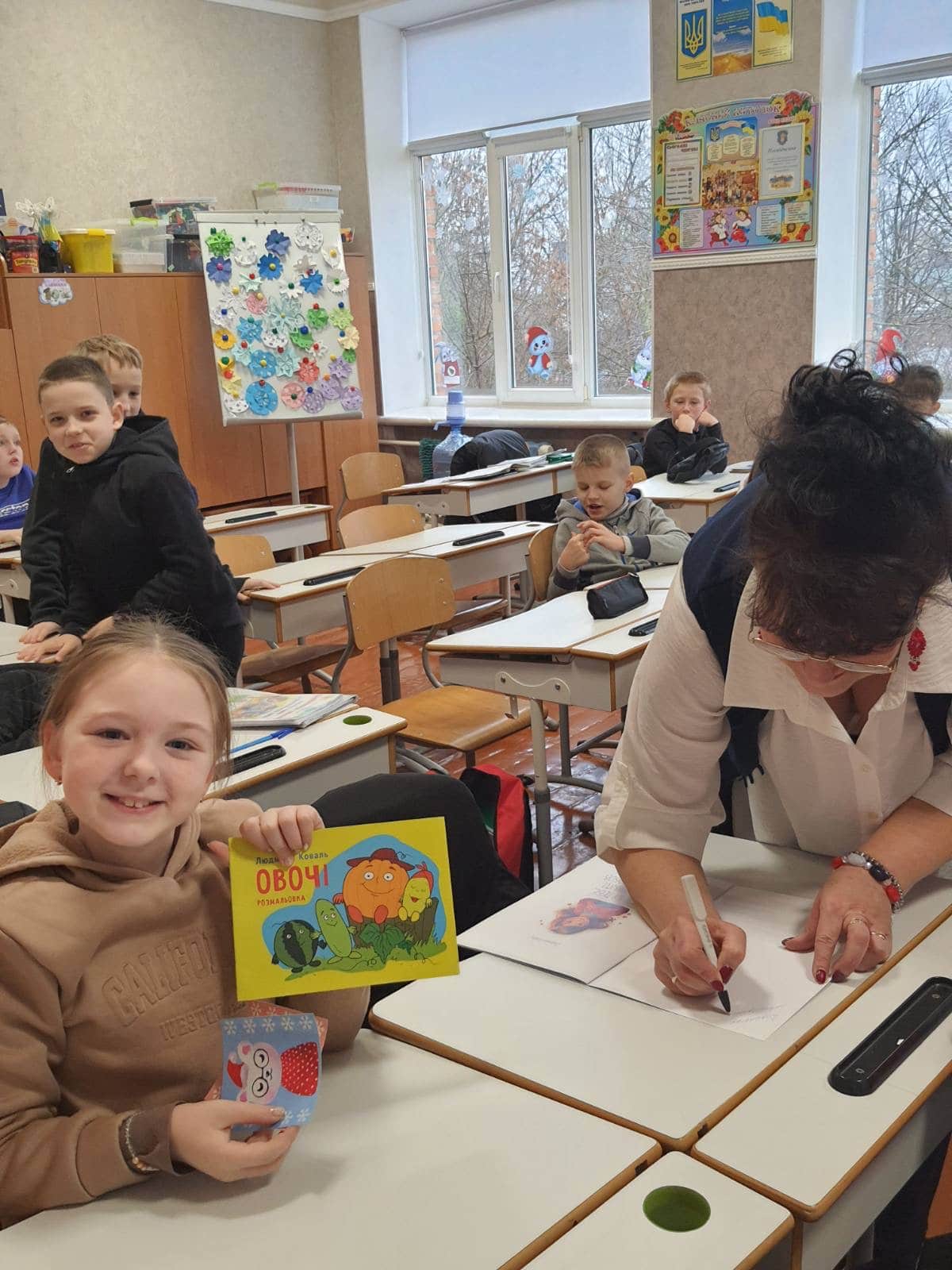 Людмила Коваль на зустрічах в ліцеї 20 міста Житомир